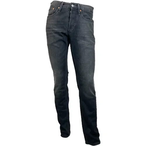 Ridge AWB Straight Fit Schwarze Jeans , Herren, Größe: W34 L34 - Denham - Modalova
