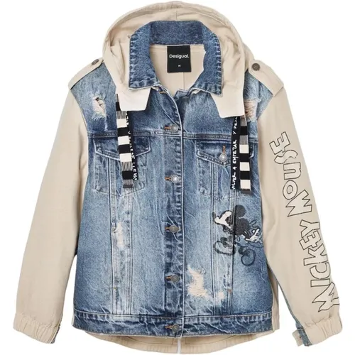 Denim Jackets , Damen, Größe: M - Desigual - Modalova