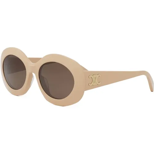 Triomphe Sunglasses, Frame, Brown Lenses , female, Sizes: ONE SIZE, 54 MM - Celine - Modalova