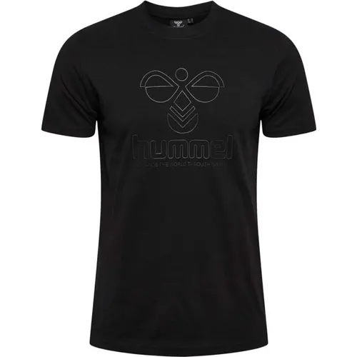 Schwarzes Icons Grafik T-Shirt , Herren, Größe: L - Hummel - Modalova
