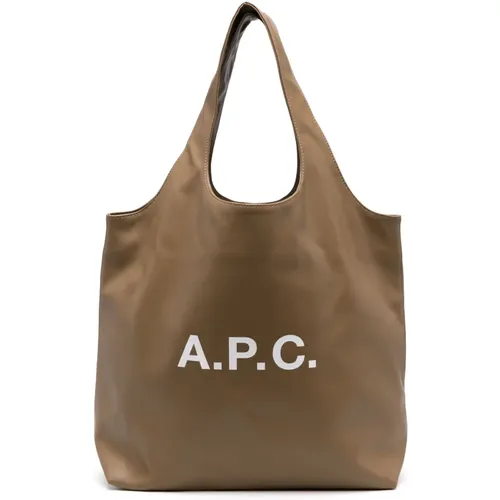 Tote Bag with Logo Print , female, Sizes: ONE SIZE - A.p.c. - Modalova
