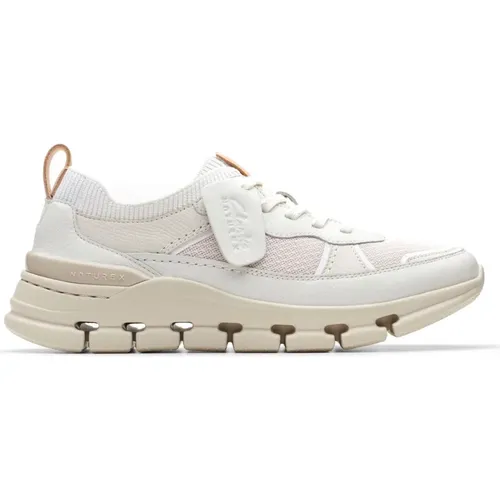 Beige Freizeit-Sneakers für Frauen , Damen, Größe: 37 1/2 EU - Clarks - Modalova