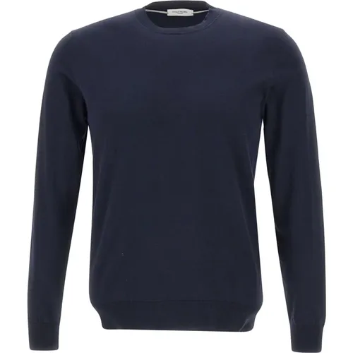 Cotton Crew Neck Sweater , male, Sizes: S, M, L - Paolo Pecora - Modalova