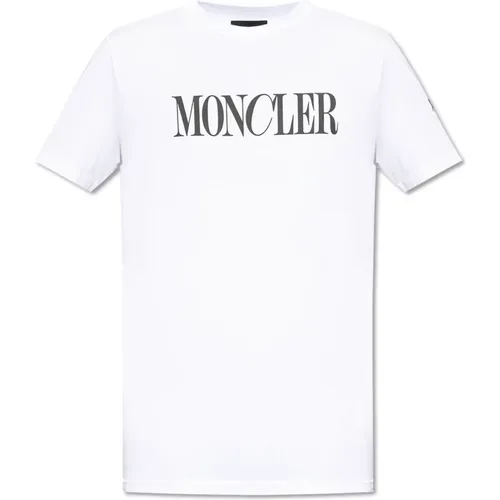 T-shirt with logo , male, Sizes: XL, S - Moncler - Modalova