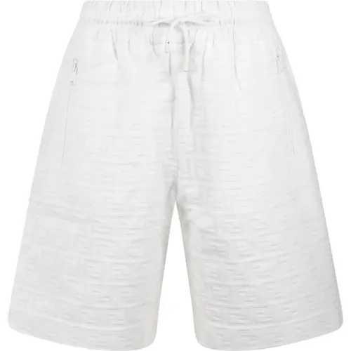 Cotton Bermuda Trousers , male, Sizes: M, S - Fendi - Modalova