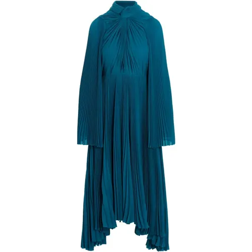 Draped Dress with Long Sleeves , female, Sizes: M - Balenciaga - Modalova