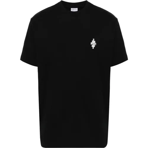 Schwarz Weiß Vertigo Snake T-Shirt , Herren, Größe: L - Marcelo Burlon - Modalova