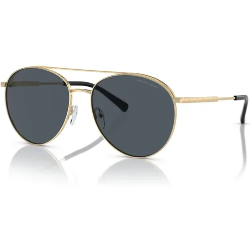 Arches Sunglasses in Pale Gold/Dark Grey , female, Sizes: 58 MM - Michael Kors - Modalova