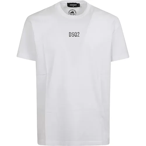 Baumwoll-Jersey Tee mit Logo-Detail , Herren, Größe: 2XL - Dsquared2 - Modalova