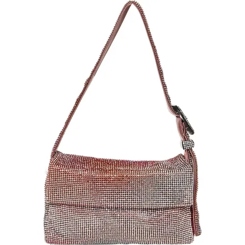 Flap Bag with Crystal Buckle , female, Sizes: ONE SIZE - Benedetta Bruzziches - Modalova