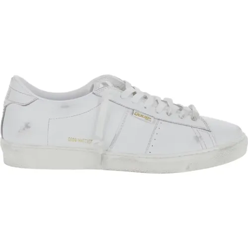 Glänzende Ledersneakers Weiß , Herren, Größe: 46 EU - Golden Goose - Modalova