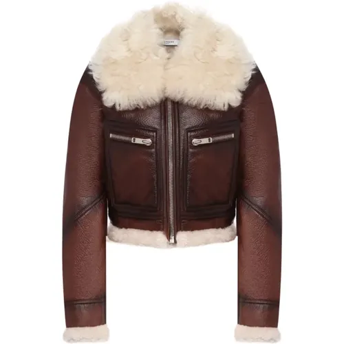 Cropped Leather Jacket , female, Sizes: 2XS - Givenchy - Modalova