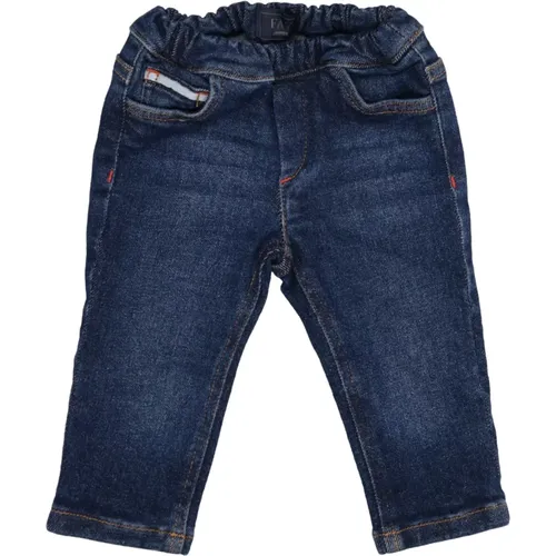 Blaue Denim Jeans mit elastischem Bund - Fay - Modalova