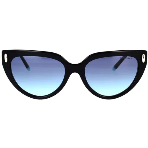 Metall und Acetat Cat-Eye Sonnenbrille , Damen, Größe: 54 MM - Tiffany - Modalova