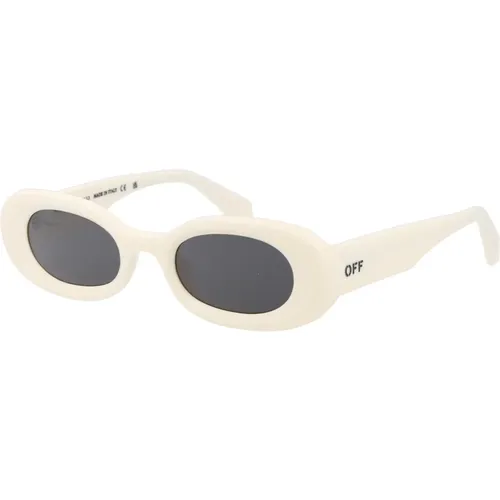 Off , Stylish Amalfi Sunglasses for Summer , unisex, Sizes: 49 MM - Off White - Modalova