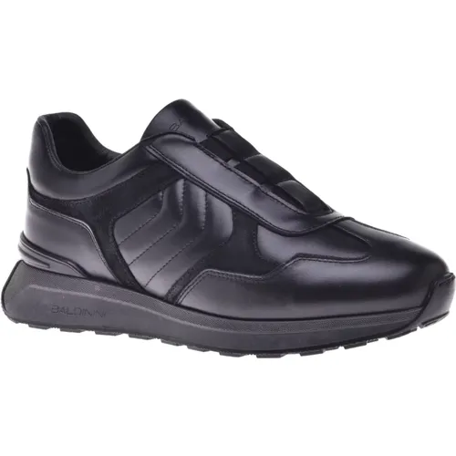 Trainers in leather , male, Sizes: 6 UK, 8 UK, 10 UK, 7 UK, 12 UK, 7 1/2 UK, 11 UK - Baldinini - Modalova