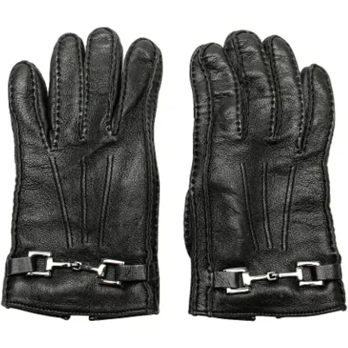 Pre-owned Leather gloves , female, Sizes: ONE SIZE - Gucci Vintage - Modalova