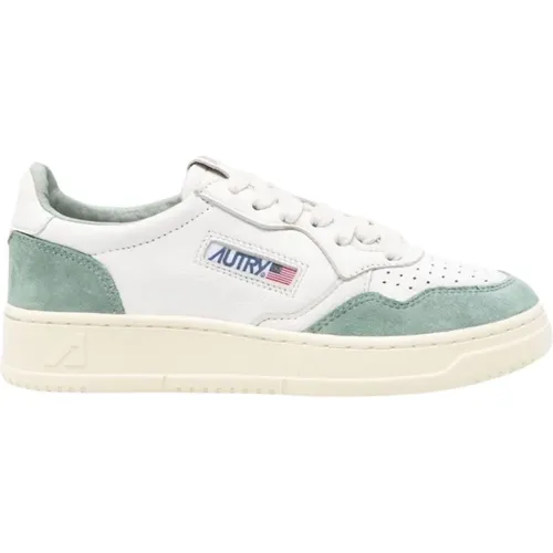 Low Goat Suede Sneakers White , female, Sizes: 4 UK - Autry - Modalova