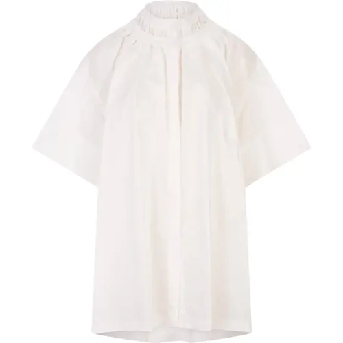 Cotton Blend Poplin Shirt , female, Sizes: XS, 2XS - Jil Sander - Modalova