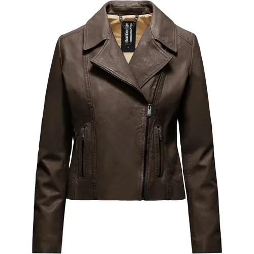 Perfecto Leather Jacket , female, Sizes: L, M - BomBoogie - Modalova