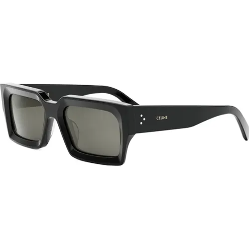 Moderne Rechteckige Sonnenbrille 3 Dots , Herren, Größe: 54 MM - Celine - Modalova