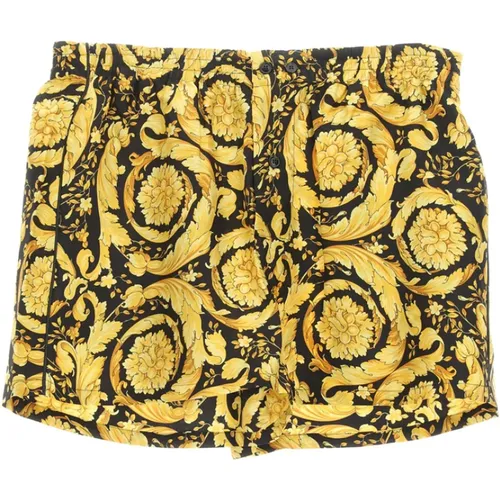 Seiden Twill Barock Pyjama Shorts - Versace - Modalova