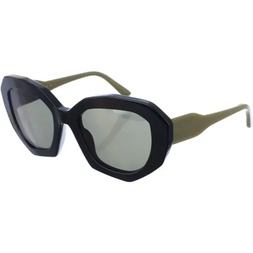 Ovale Schwarz-Graue Sonnenbrille - Marni - Modalova