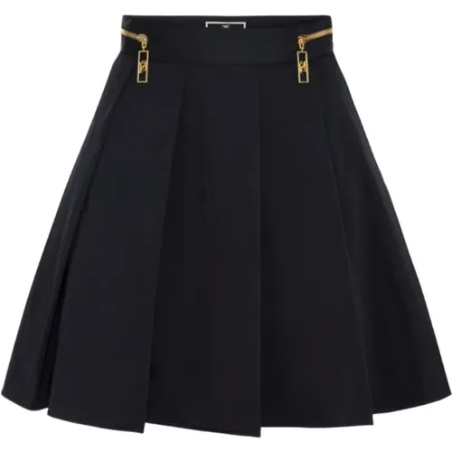 Pleated Skirt , female, Sizes: S, M - Elisabetta Franchi - Modalova