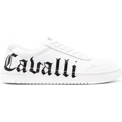 Weiße Sneakers mit Logoaufdruck , Herren, Größe: 40 EU - Just Cavalli - Modalova