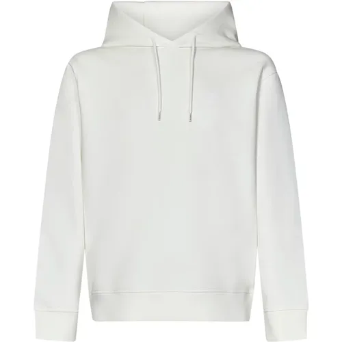 Weiße Kapuzenpullover mit Ton-in-Ton-Logo , Herren, Größe: L - Emporio Armani - Modalova