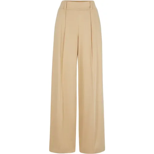 Flowing Twill Wide Leg Pants , Damen, Größe: 2XS - Hugo Boss - Modalova