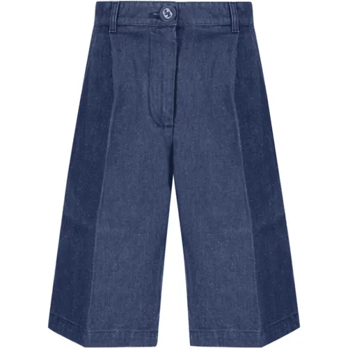 Denim bermuda shorts , female, Sizes: XS, 2XS - Gucci - Modalova