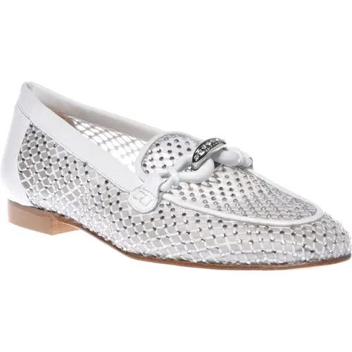 Loafer in mesh , Damen, Größe: 37 1/2 EU - Baldinini - Modalova