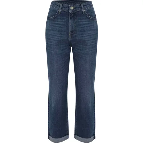 Klische Straight Washed Denim Jeans , Damen, Größe: W31 - Kocca - Modalova