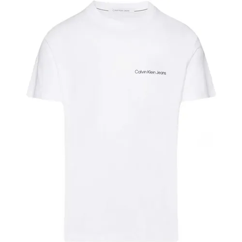 Institutionelles T-Shirt , Herren, Größe: M - Calvin Klein - Modalova