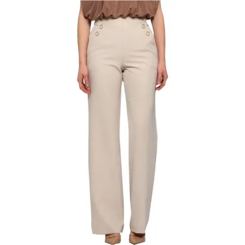 Metal Button Straight Trousers , female, Sizes: L, 3XL - Kocca - Modalova