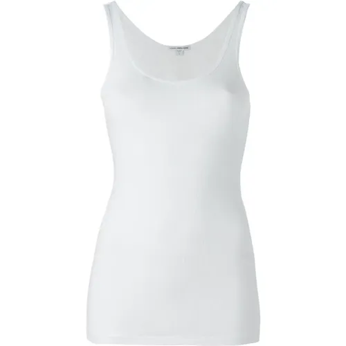 Classic Cotton Ribbed Sleeveless Top , female, Sizes: S, M, L - James Perse - Modalova