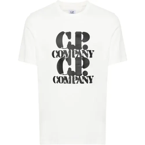 T-Shirt mit Logo-Print C.P. Company - C.P. Company - Modalova