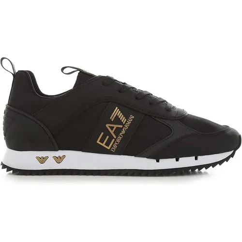 Schwarze Goldene Sneaker von EA7 , Herren, Größe: 37 1/2 EU - Emporio Armani EA7 - Modalova