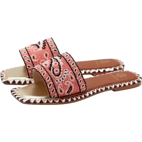 Bandana Flats Rose , Damen, Größe: 38 EU - De Siena - Modalova