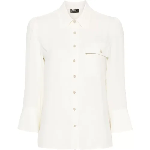 Georgette Crepe Shirt , female, Sizes: L, XL - Liu Jo - Modalova