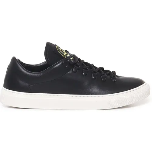 Leather Sneakers Rubber Sole , male, Sizes: 10 UK, 11 UK, 7 UK, 8 UK, 6 UK, 9 UK - Stone Island - Modalova