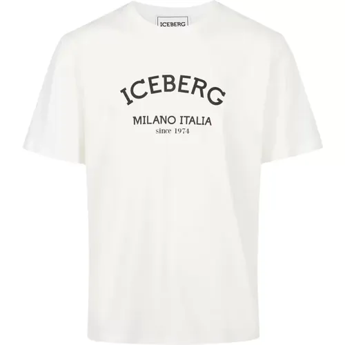 Logo Print Baumwoll T-shirt Iceberg - Iceberg - Modalova