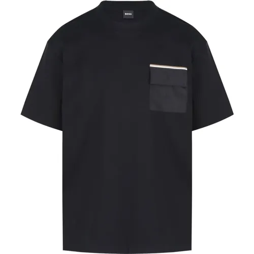 Relaxed Fit Cargo Pocket T-shirt , male, Sizes: L, M, S - Hugo Boss - Modalova