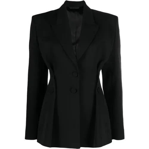Wool Gabardine Jacket with Structured Shoulders , female, Sizes: S - Givenchy - Modalova