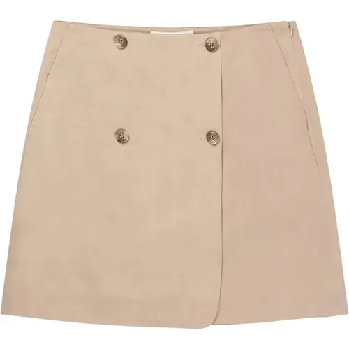 Elegant Slit Skirt in , female, Sizes: XS, XL, S - Munthe - Modalova