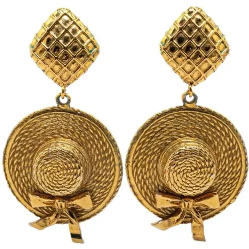 Pre-owned Metal earrings , female, Sizes: ONE SIZE - Chanel Vintage - Modalova