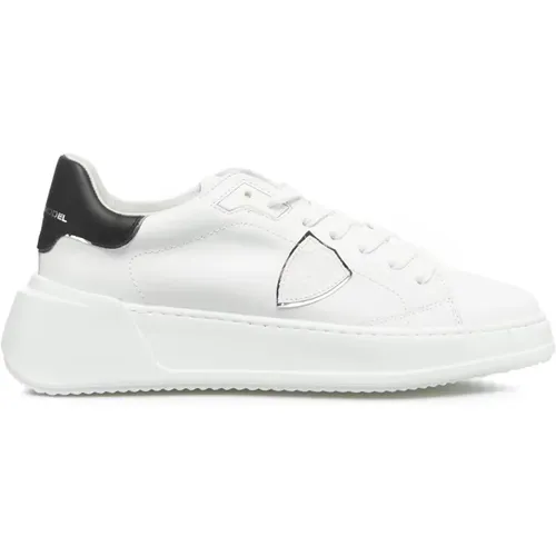 Weiße Sneaker für Frauen , Damen, Größe: 39 EU - Philippe Model - Modalova