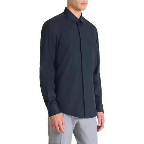Plain Long Sleeve Mens Shirt , male, Sizes: 2XL, L, M, XS, 3XL, S, XL - Antony Morato - Modalova