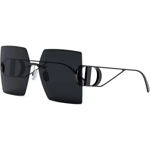 Stylish Gunmetal Sunglasses with Smoke Lenses , unisex, Sizes: 64 MM - Dior - Modalova